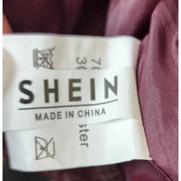 Shein Maroon Biker Style Crop Faux Leather Women's Jacket in Small - Picture 5 of 8